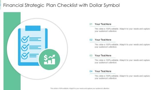 Financial Strategic Plan Checklist With Dollar Symbol Mockup PDF