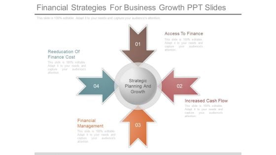 Financial Strategies For Business Growth Ppt Slides