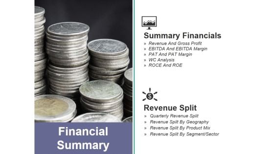 Financial Summary Ppt PowerPoint Presentation Infographic Template Design Inspiration