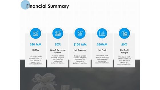 Financial Summary Ppt PowerPoint Presentation Slides Layout Ideas