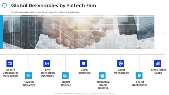 Financial Technology Firm Global Deliverables By Fintech Firm Ppt Professional Influencers PDF