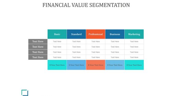 Financial Value Segmentation Ppt PowerPoint Presentation Design Templates