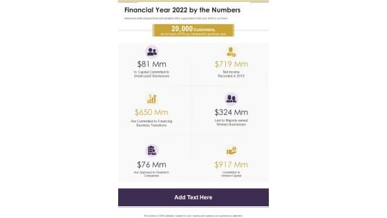 Financial Year 2022 By The Numbers One Pager Documents