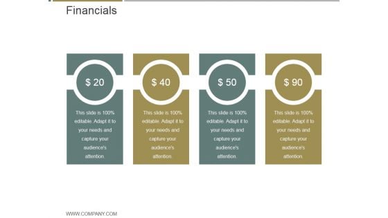 Financials Ppt PowerPoint Presentation Styles