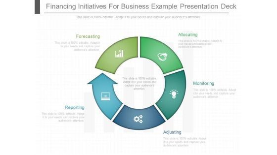 Financing Initiatives For Business Example Presentation Deck