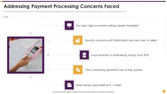 Financing Payment Processing Addressing Payment Processing Concerns Faced Slides PDF