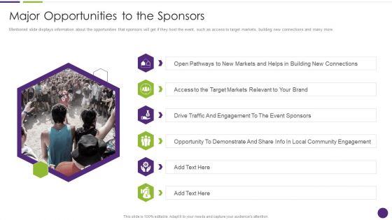 Financing Pitch Deck For Corporate Event Major Opportunities To The Sponsors Structure PDF Financing Pitch Deck For Corporate Event Major Opportunities To The Sponsors Structure PDF