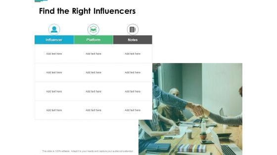 Find The Right Influencers Ppt PowerPoint Presentation Infographic Template Background Image