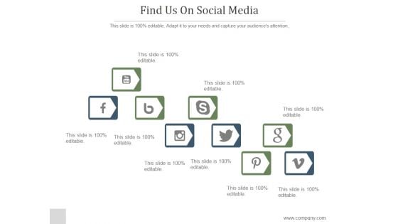 Find Us On Social Media Ppt PowerPoint Presentation Example 2015