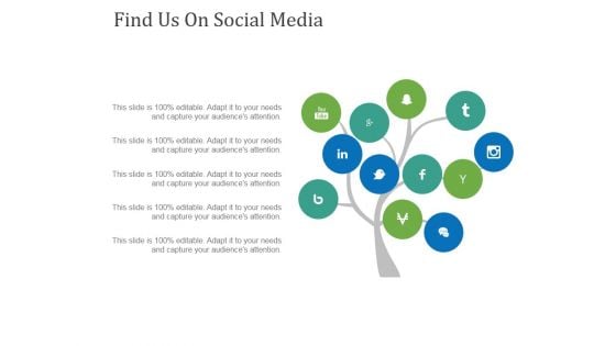 Find Us On Social Media Ppt PowerPoint Presentation Pictures Vector Find Us On Social Media Ppt PowerPoint Presentation Pictures Vector