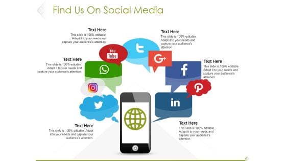 Find Us On Social Media Ppt PowerPoint Presentation Summary Diagrams Find Us On Social Media Ppt PowerPoint Presentation Summary Diagrams
