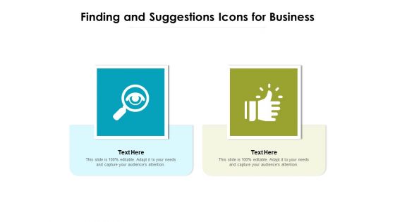 Finding And Suggestions Icons For Business Ppt PowerPoint Presentation Slides Smartart PDF