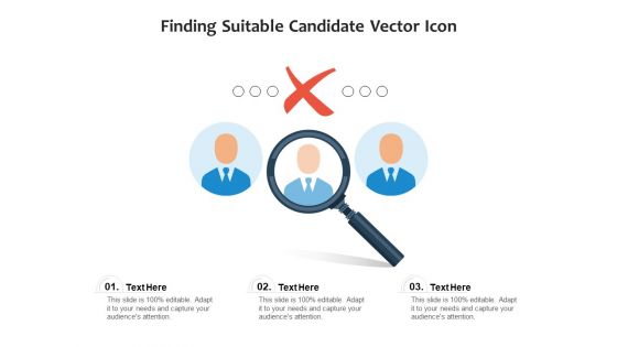 Finding Suitable Candidate Vector Icon Ppt PowerPoint Presentation Gallery Guidelines PDF