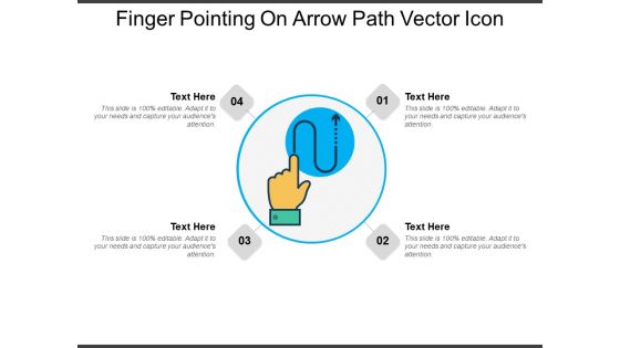 Finger Pointing On Arrow Path Vector Icon Ppt PowerPoint Presentation File Background Designs PDF