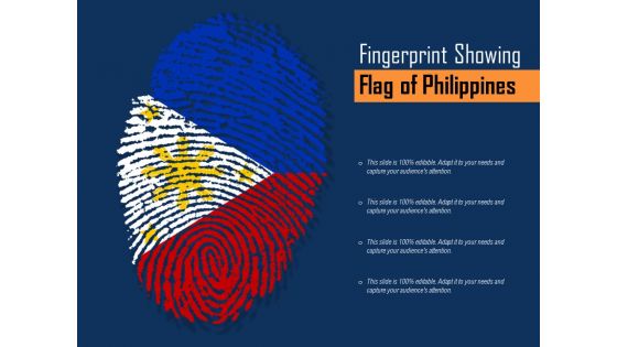 Fingerprint Showing Flag Of Philippines Ppt PowerPoint Presentation Summary Slide Download PDF