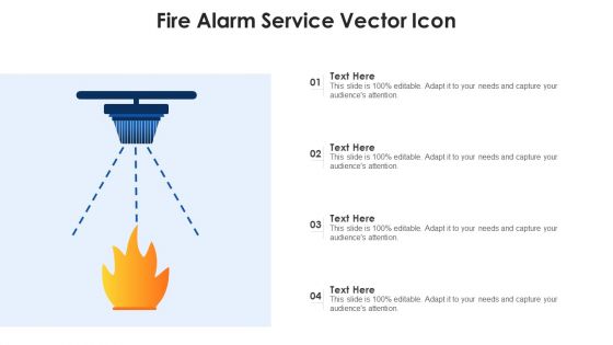 Fire Alarm Service Vector Icon Ppt Portfolio Infographic Template PDF