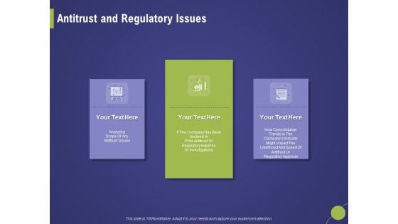 Firm Capability Assessment Antitrust And Regulatory Issues Ppt Outline Example PDF