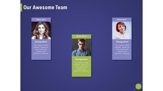 Firm Capability Assessment Our Awesome Team Ppt Inspiration Graphics PDF Firm Capability Assessment Our Awesome Team Ppt Inspiration Graphics PDF