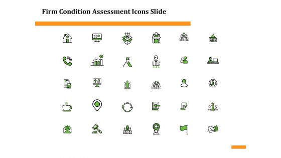 Firm Condition Assessment Icons Slide Ppt Styles Information PDF