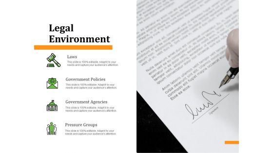 Firm Condition Assessment Legal Environment Ppt Outline Slide Portrait PDF