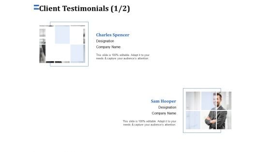 Firm Webpage Builder And Design Client Testimonials Management  Template PDF