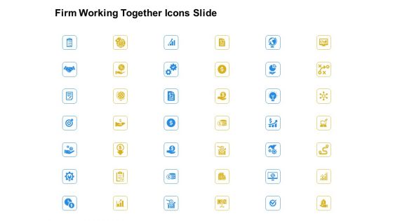 Firm Working Together Icons Slide Ppt Model Designs Download PDF