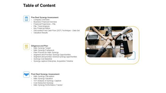 Firm Working Together Table Of Content Ppt Show Slides PDF