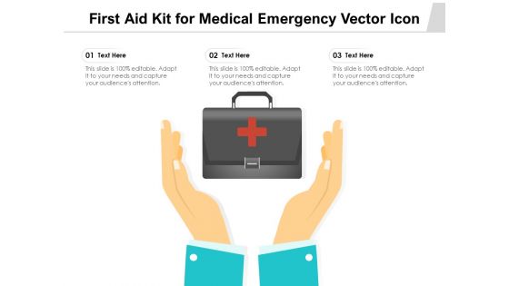 First Aid Kit For Medical Emergency Vector Icon Ppt PowerPoint Presentation Icon Example File PDF