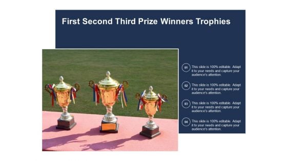 First Second Third Prize Winners Trophies Ppt PowerPoint Presentation Styles Background