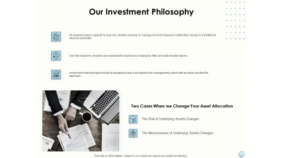 Fiscal Management Our Investment Philosophy Ppt Outline Guidelines PDF