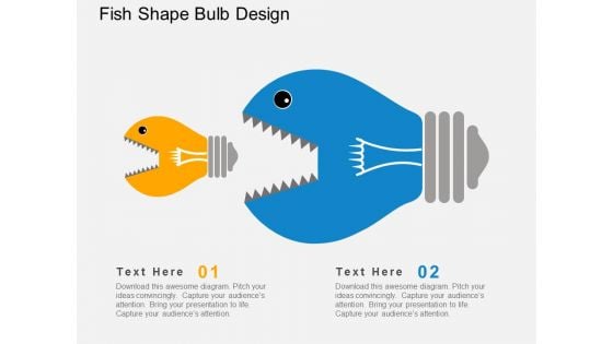 Fish Shape Bulb Design Powerpoint Templates