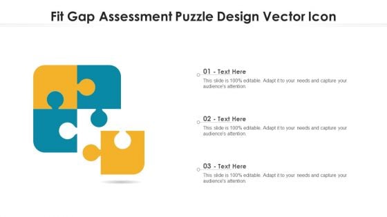 Fit Gap Assessment Puzzle Design Vector Icon Ppt Pictures Master Slide PDF