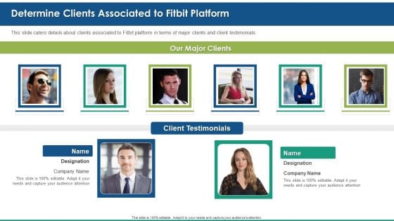 Fitbit Venture Capital Investment Elevator Determine Clients Associated To Fitbit Platform Structure PDF