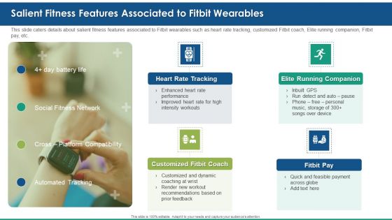 Fitbit Venture Capital Investment Elevator Salient Fitness Features Associated To Fitbit Wearables Elements PDF Fitbit Venture Capital Investment Elevator Salient Fitness Features Associated To Fitbit Wearables Elements PDF