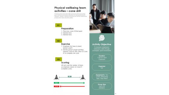 Fitness And Health Playbook For Staff Wellbeing Template