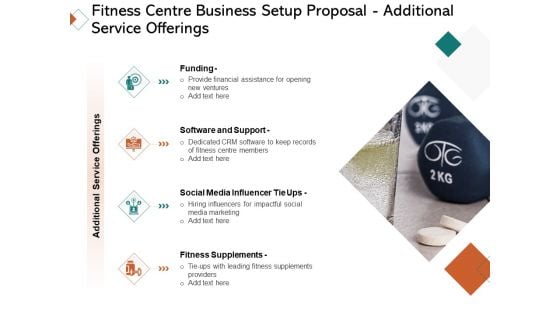 Fitness Centre Business Setup Proposal Additional Service Offerings Ppt Information PDF