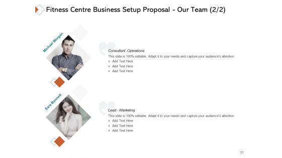 Fitness Centre Business Setup Proposal Ppt PowerPoint Presentation Complete Deck With Slides