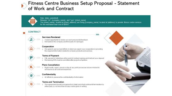 Fitness Centre Business Setup Proposal Statement Of Work And Contract Ppt Model Background PDF Fitness Centre Business Setup Proposal Statement Of Work And Contract Ppt Model Background PDF