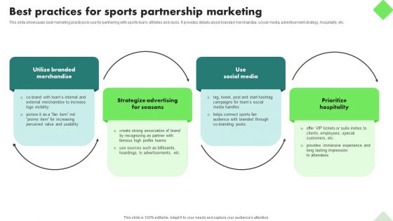 Fitness Product Promotion Campaigns Best Practices For Sports Partnership Marketing Introduction PDF