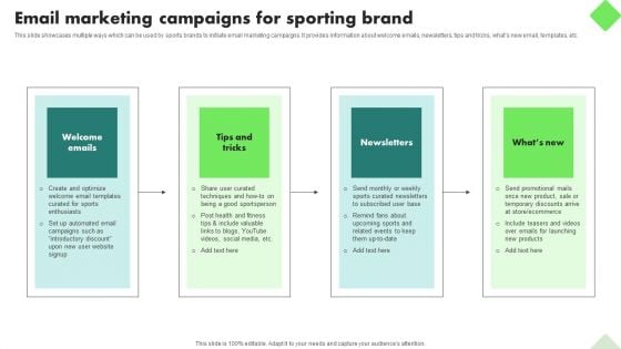 Fitness Product Promotion Campaigns Email Marketing Campaigns For Sporting Brand Microsoft PDF Fitness Product Promotion Campaigns Email Marketing Campaigns For Sporting Brand Microsoft PDF