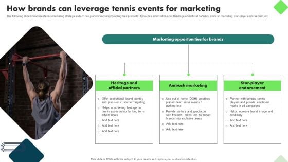Fitness Product Promotion Campaigns How Brands Can Leverage Tennis Events For Marketing Ideas PDF