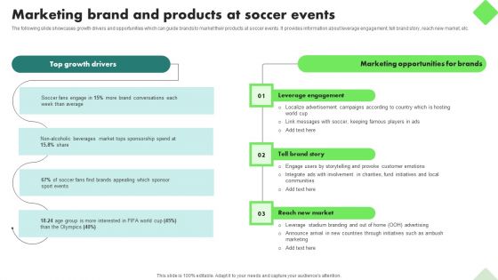Fitness Product Promotion Campaigns Marketing Brand And Products At Soccer Events Rules PDF