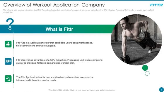 Fittr Workout Company Investor Financing Pitch Deck Ppt PowerPoint Presentation Complete Deck With Slides