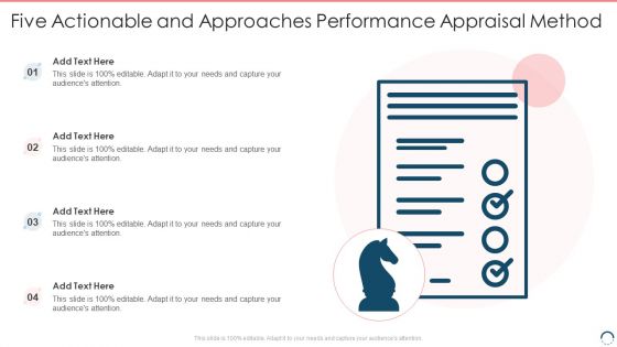 Five Actionable And Approaches Performance Appraisal Method Rules PDF