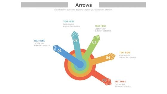 Five Arrows Circle For Business Management Strategy Powerpoint Template