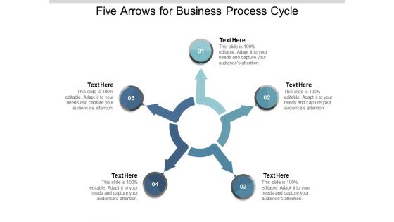 Five Arrows For Business Process Cycle Ppt Powerpoint Presentation Outline Background Images