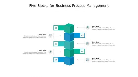 Five Blocks For Business Process Management Ppt PowerPoint Presentation Icon Gridlines