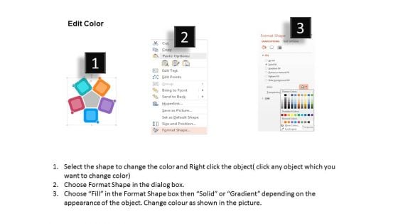 Five Boxes With Different Icons Powerpoint Template