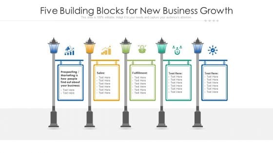 Five Building Blocks For New Business Growth Ppt PowerPoint Presentation File Demonstration PDF