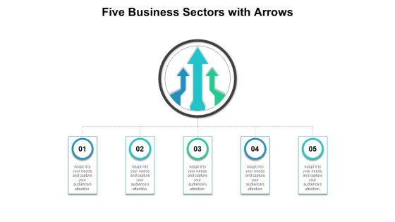 Five Business Sectors With Arrows Ppt PowerPoint Presentation Show Information PDF